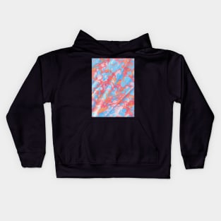 Blue & Pink Marble Swirl Kids Hoodie